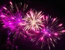purple pink fireworks italian show